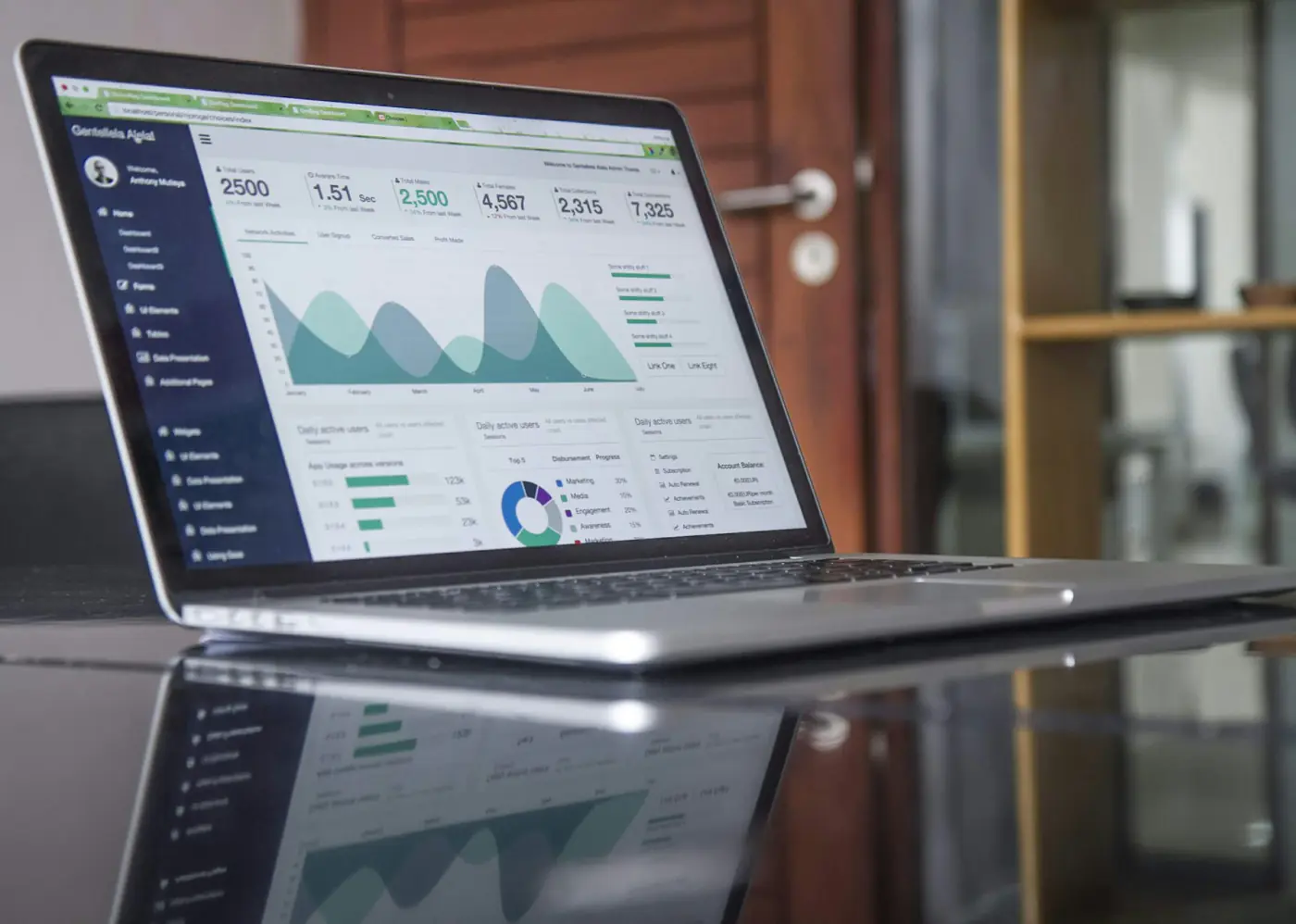 Tableau de bord des statistiques SEO d'un site web
