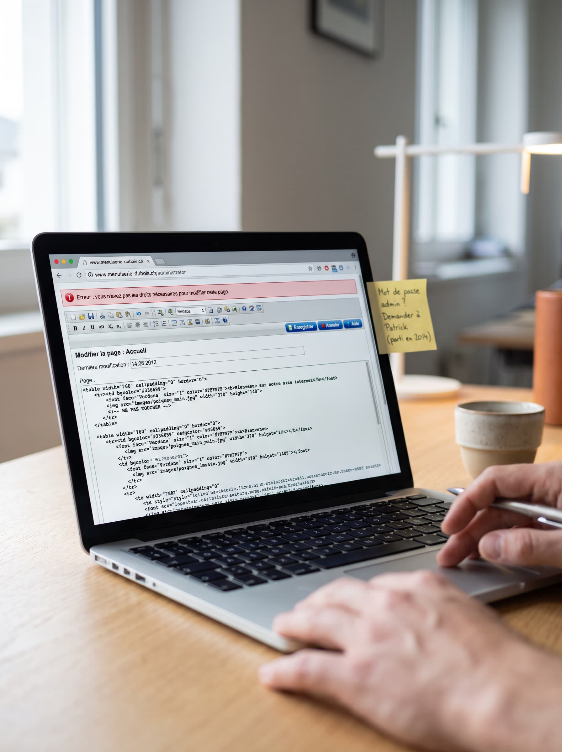 Site web compliqué à mettre à jour